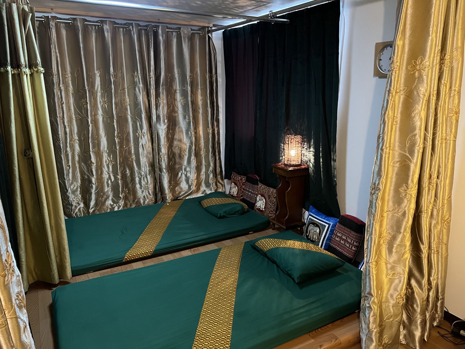 Two-bed Thai massage room at Nokka Thai Spa